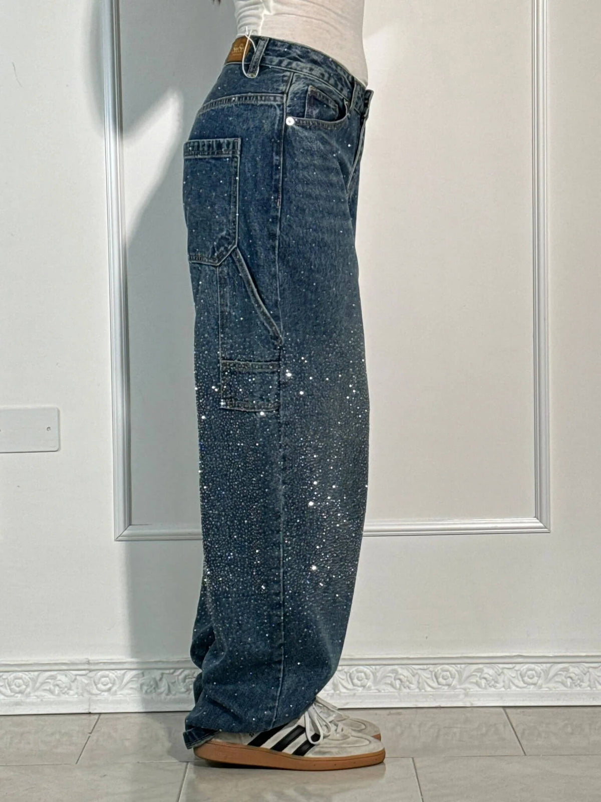 Calça Jeans Balloon Carpenter Brilhante