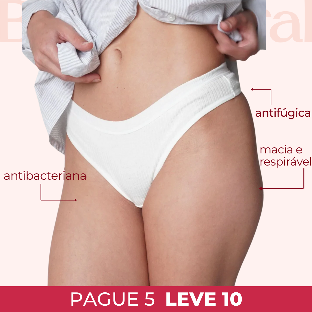 Calcinha CottonConfort - [Compre 5 Leve 10] + Brinde Exclusivo
