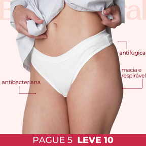 Calcinha CottonConfort - [Compre 5 Leve 10] + Brinde Exclusivo