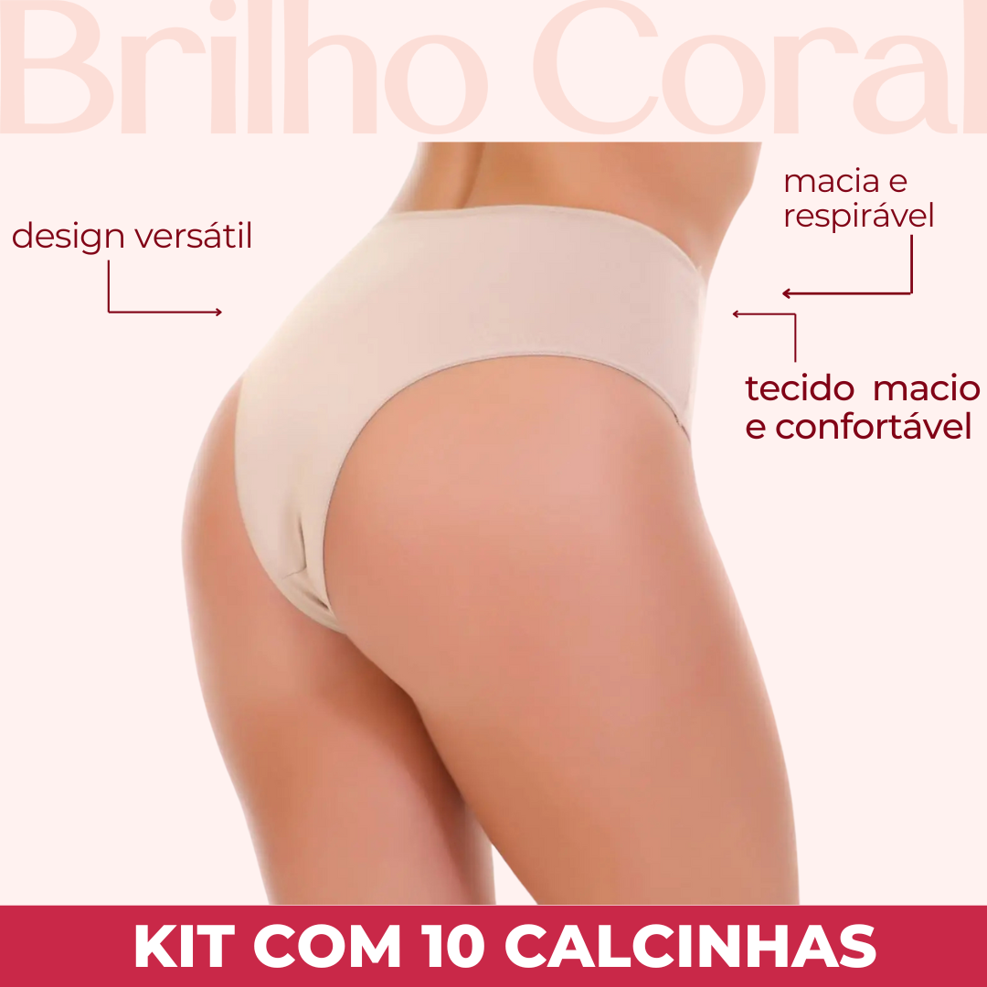 Kit 10 Comfort+™ | Calcinha Modeladora Cós Alto Duplo