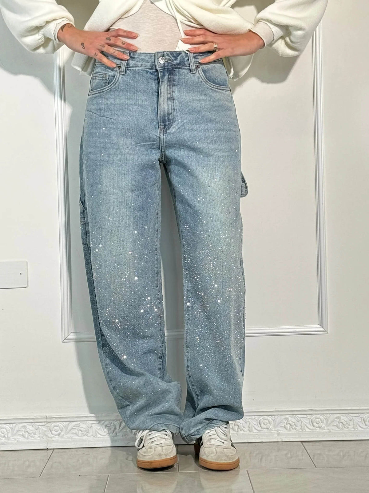 Calça Jeans Balloon Carpenter Brilhante