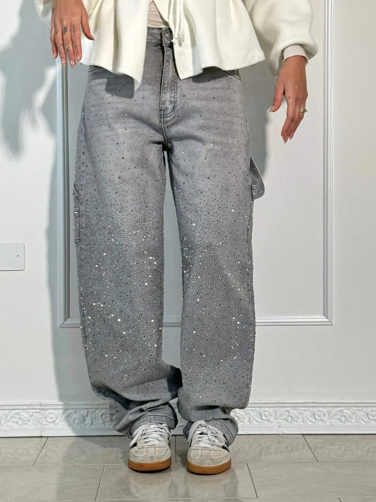 Calça Jeans Balloon Carpenter Brilhante
