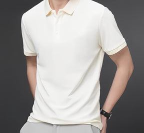 [Pague 3, Leve 5] Camisa Polo Lussan em Seda Gelo e Poliéster + BRINDES: 3 Bermudas, Relógio e Óculos